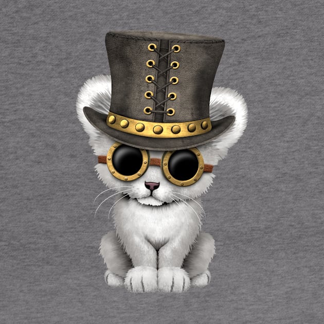 Cute Steampunk White Lion by jeffbartels